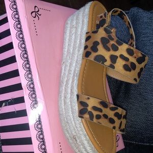 Leopard print sandals